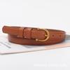 Vintage Leather Belt Women Versatile Decorative Waistband Casual Strap Jeans