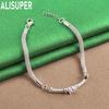 925 Sterling Silver Exquisite Mesh Woven AAA Zircon Bracelet Exquisite Gift Jewelry