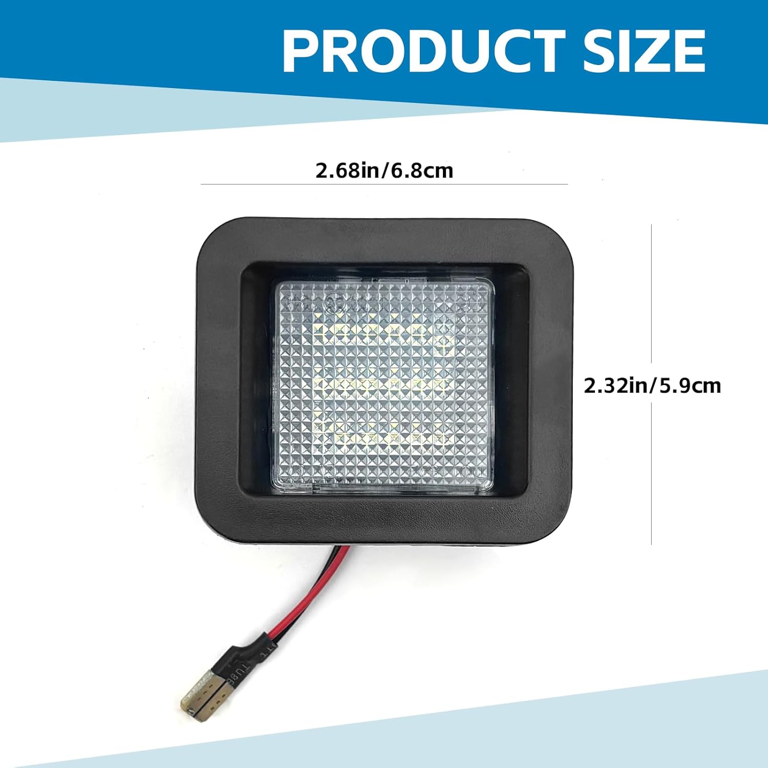 

2PCS LED License Plate Light Tag Lights, Compatible with 2015-2020 F0rd F150, 2017-2020 F150 Raptor, Clear Lens, 6000K White