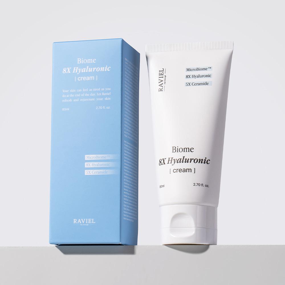 RAVIEL [Makeup Boost] Sebum Control Pore Tightening Ultra Moisture 8X Hyaluronic Biome Cream 80ml