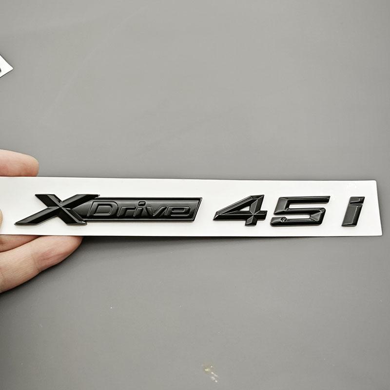 3D ABS Car Letters Logo XDrive 45i 45d Rear Trunk Badge Side Fender Emblem Decals For BMW X5 X6 X7 Q5 Q7 A7 A8 Accessories