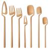 1810 Colorful Stainless Matte Steel Cutlery Dinnerware Set Knife Fruit Forks Spoons Dinner Set Kitchen Silverware Tableware Set