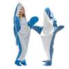 Shark sleeping bag, super soft flannel shark hoodie, orca loose jumpsuit