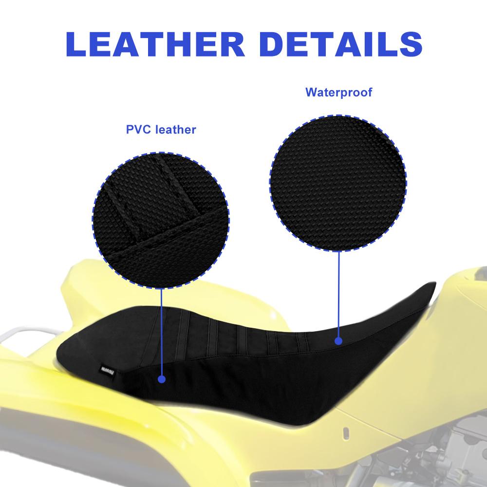 For Suzuki Quadsport Z400 / LTZ400 2003-2009 Kawasaki KFX400 2003-2006 Motorcycle Non-Slip Seat Cover Ribbed Gripper Seat Cover