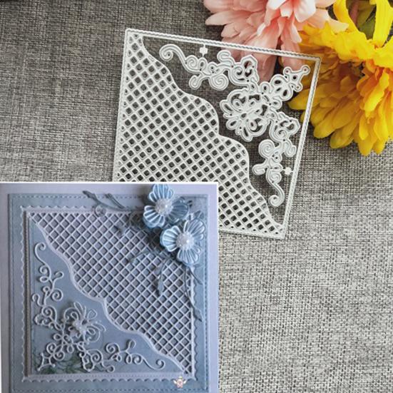 Rámeček pozadí mřížky Kovové vyřezávací raznice DIY Scrapbooking Cards Album Stencil