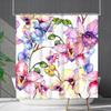 Shower Curtain Waterproof And Mildew-Proof 3D Digital Printing Plant Flower Plant Shower Curtain Bathroom Partition