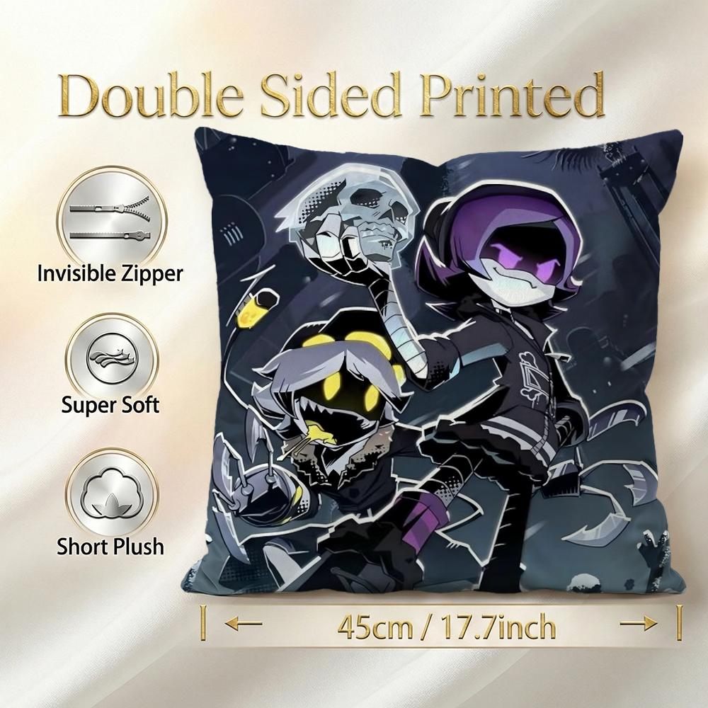 Cartoon Murder Drones Cushion Cover 1Pcs Decorative Covers Soft Cushion Case For Sofa Couch Decor 40X40 45X45 Pillowcases