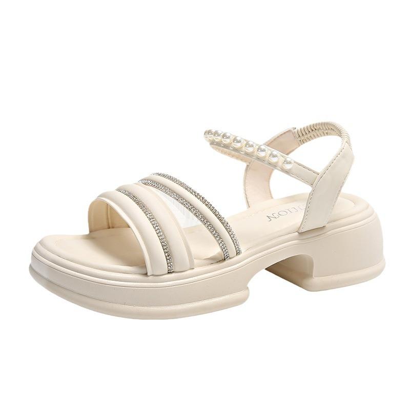 Ladies Luxury Rhinestone Platform Sandals