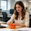 Pumpkin Spinner Decompression Toy 3D Printed Stress Relief And Anxiety Reduction Fidget Toy Smooth Spin And Stretch Sensory Toy for Office