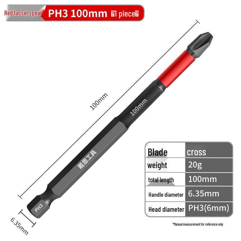 PH0 Tungsten Steel Phillips Bit: Magnetic, Impact Resistant, Non-Slip Screwdriver, Hex Shank for Electric Drill