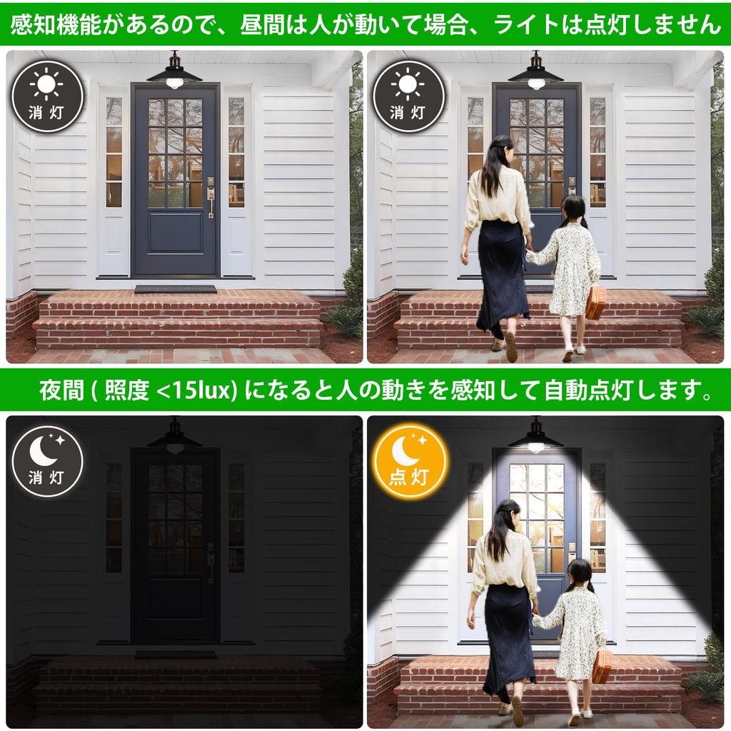 Motion Sensor LED Bulbs, E17 Base, 60W Equivalent, Daylight White, 6W, 610lm, Compact Bulbs, Automatic OnOff, Light Sensor, Infrared Sensor, Prevents