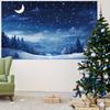 Christmas Starry Sky Moon Pine Forest Backdrop Xmas Decoration Background Winter Backdrop Decorations For Photo Studio Photo Booth Christams Party
