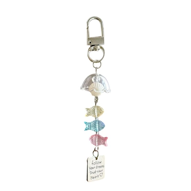 Creative Fish Wind Bell Phone Chain Bag Pendant Decorations Perfect for Enhancing Style in Daily Life and Special Event