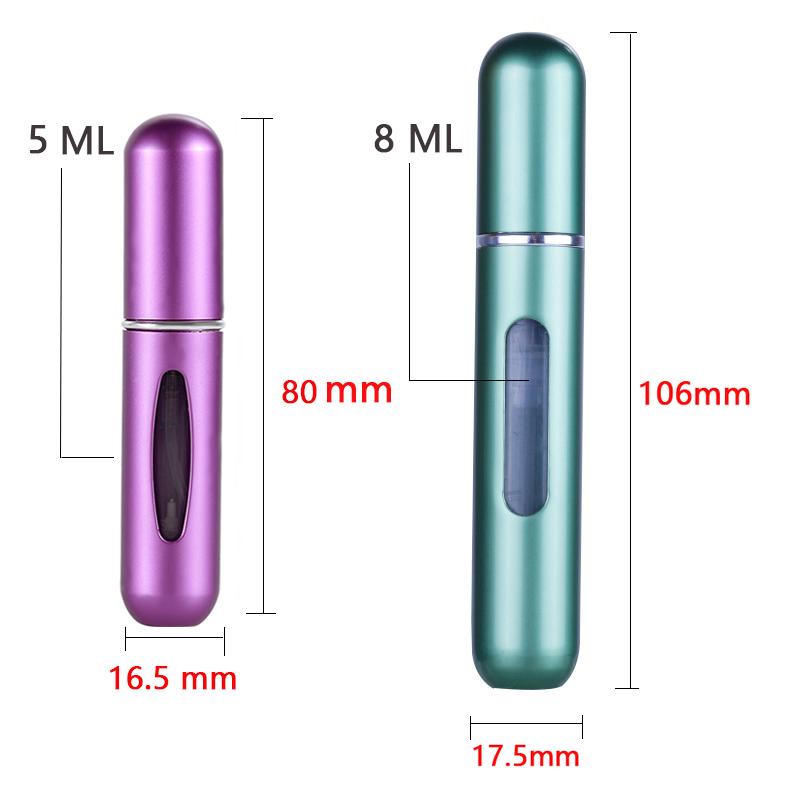 Refillable Mini Perfume Bottle Portable Cosmetic Bottle Spray Bottle Atomizer Spray Container Travel Refillable Bottles 5ml KTY