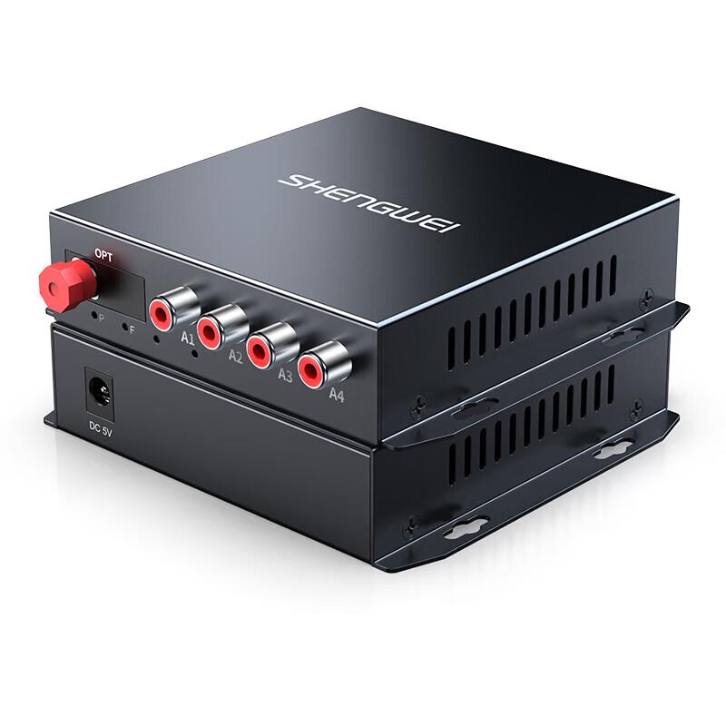 Shengwei 4-Channel RCA Audio Fiber Optic Converter Extender