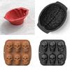 Halloween Skull Silicone Mold With Large Skeleton Shapes For Themed Cake Decoration
