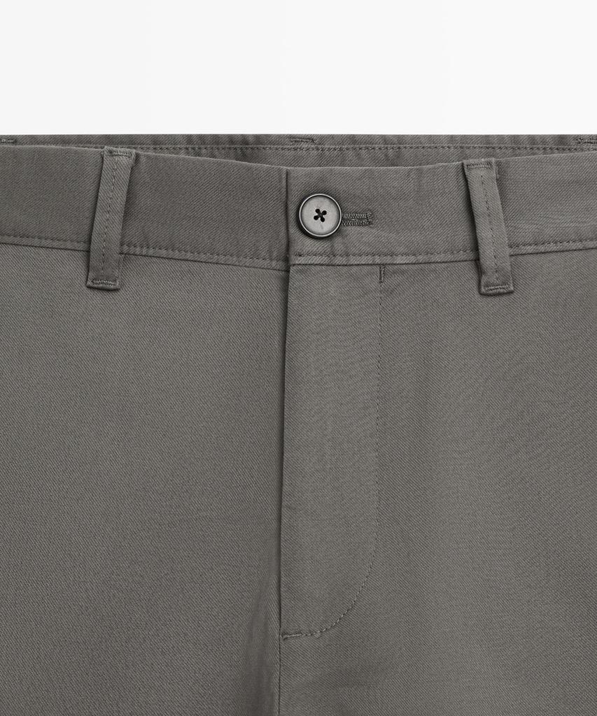 Masimodutti Cotton Blend Slim Fit Pants