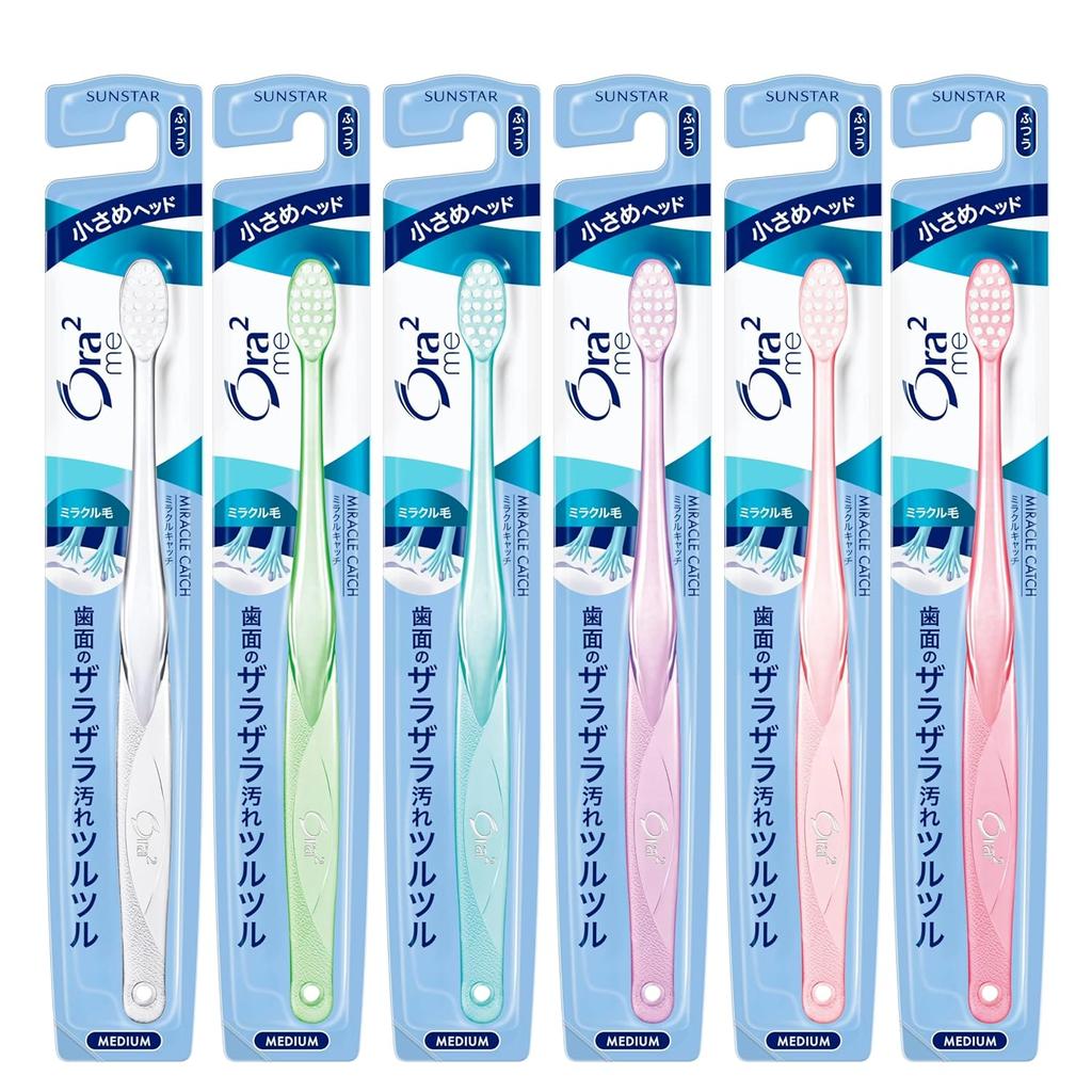 Ora2 Mi Toothbrush Miracle Catch Compact Head Regular 6-Pack Bulk Purchase Color cannot be selected.