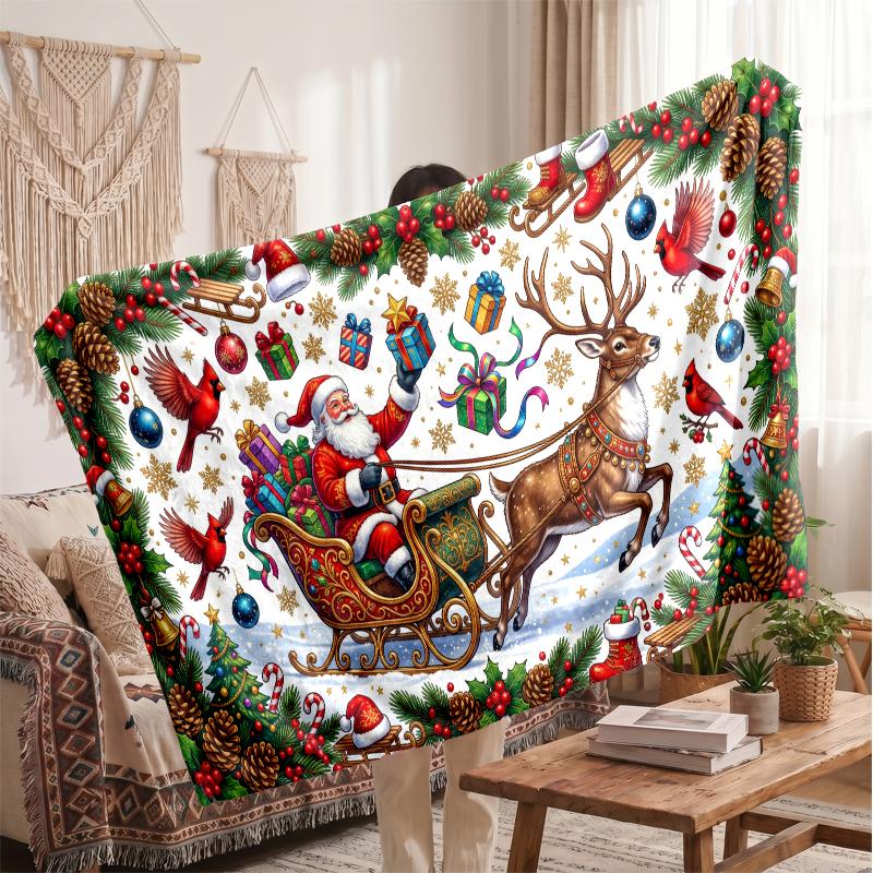 Manta de Franela para Sofá Cama Suave Cálida Acogedora Para Sofá Cama Uso en Interiores del Hogar Gran Regalo Navideño