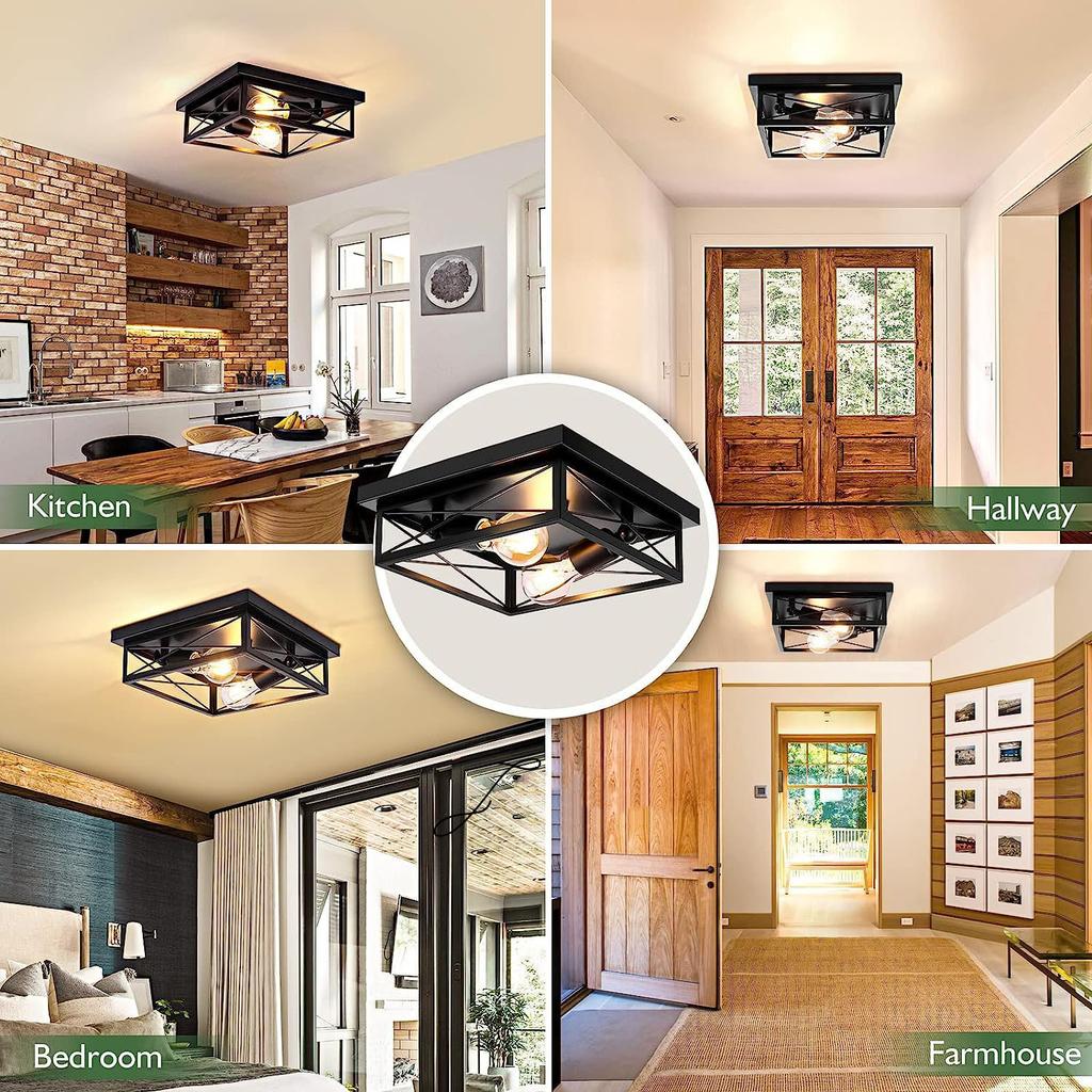 Modern LED Ceiling Lights Industrial Iron Black Nordic Minimalist Home Decoration Living Room Dining Room Ceiling Lamps Lighting