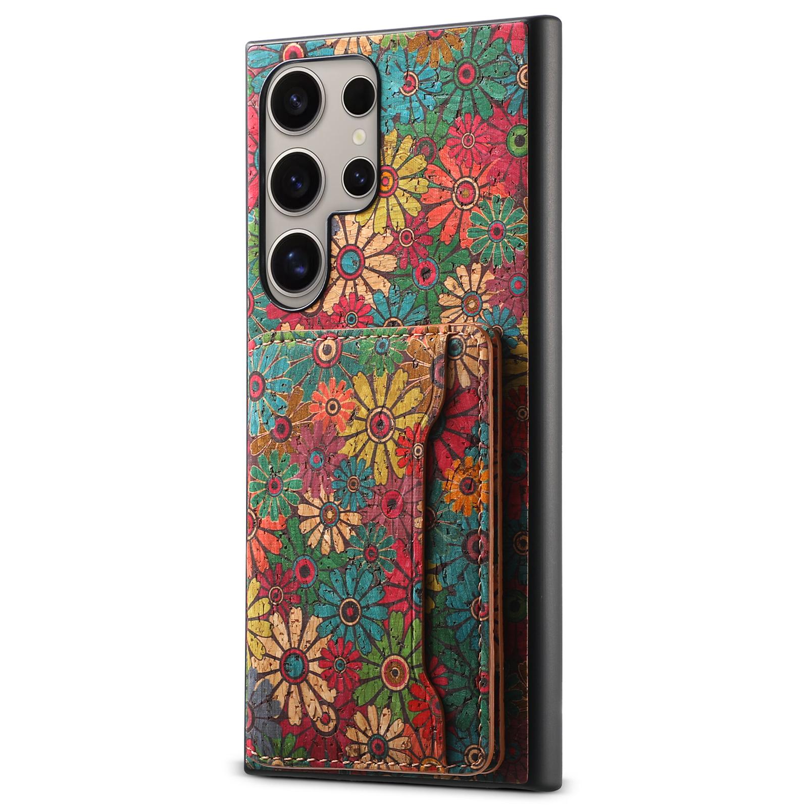 

For Samsung Galaxy S23 Ultra Case Anti-Scratch Card Slot Kickstand Hybrid Phone Case Spring/Green