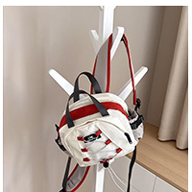 Toddler Canvas School Bag With Curved Shoulder Straps And Color Contrasts For Preschool Children