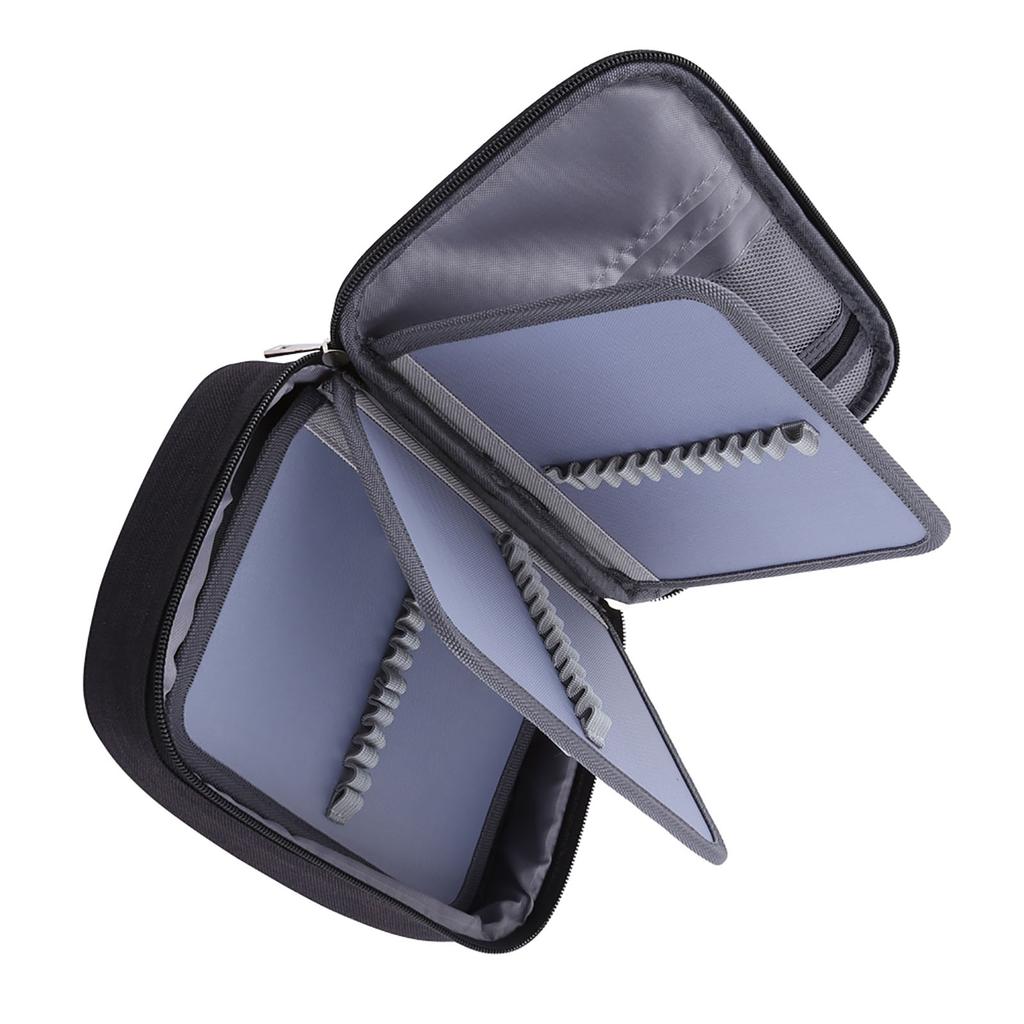 72 Slots Multifunction Foldable Fabric Pencil Case Large Capacity Zipper Pen Bag