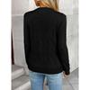 Women S Casual Knitted Pullover Sweater Round Neck Long Sleeve Solid Color