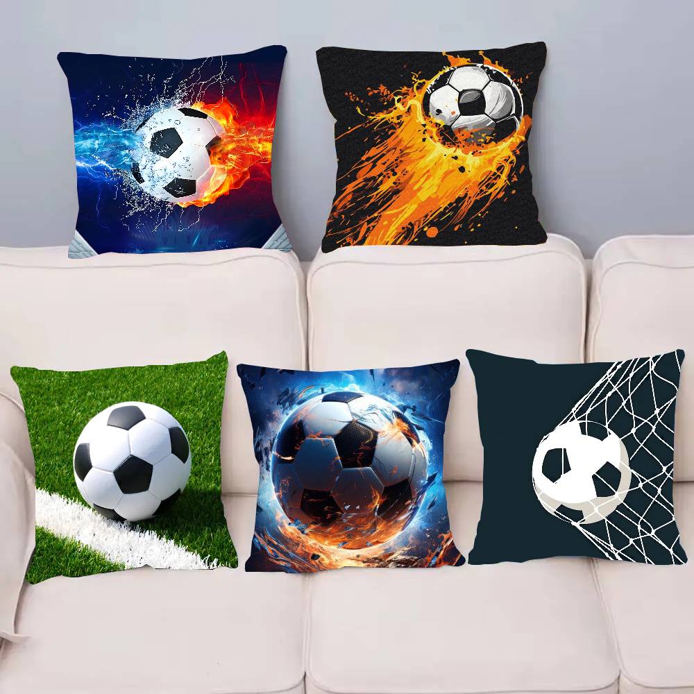Football Print Pillow Case Home Decor Throw For Sofa Bed Car Room Decor Gift Idea