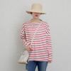 Johnature Striped Casual T Shirts Women Autumn Simple All Match Loose Full Sleeve Loose Tops