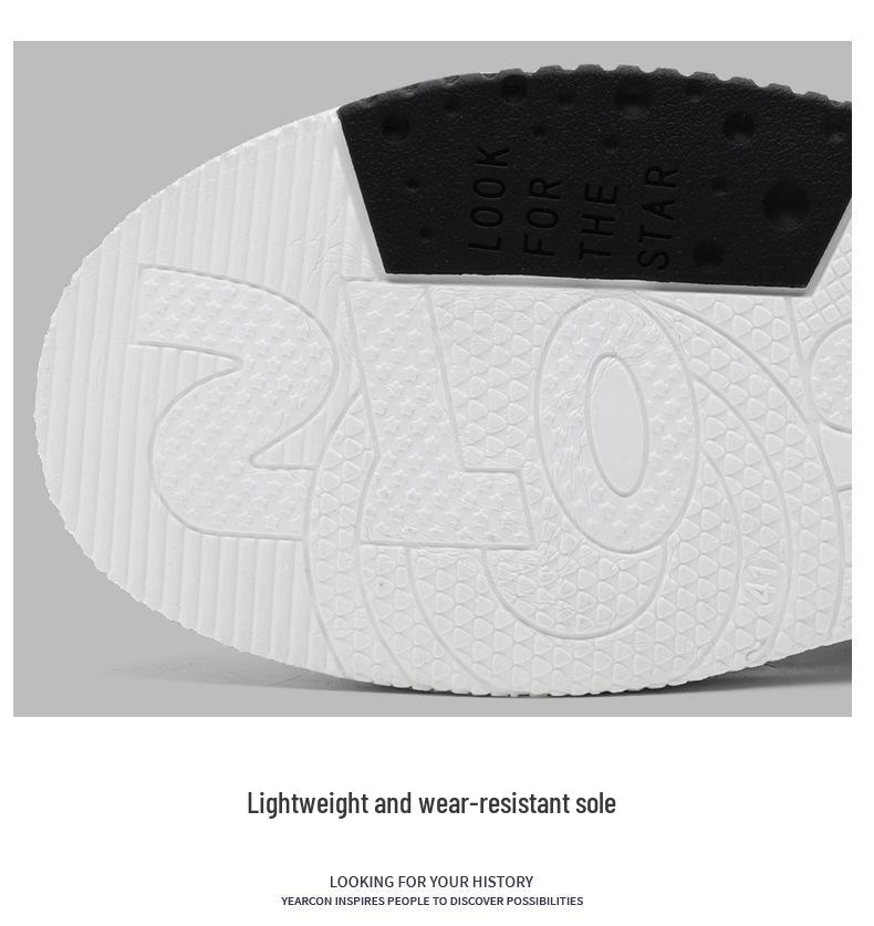 2024 Summer Versatile Men's Lightweight Fashion Sneakers - Trendy Casual Thick-Soled White Sport Shoes