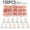 Copper Washers O Ring Copper Gaskets Flat Ring Seal Kit Assortment Car Copper Sealing Rings with Case 400/300/280/200100Pcs