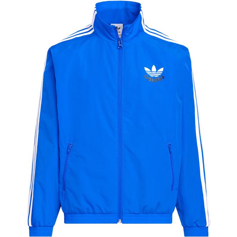 Adidas Youth Trefoil 3-Stripes Stand Collar Woven Jacket 152