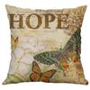 Elegant 18" Butterfly Bees Cotton Linen Pillow Case For Stylish Home Decor