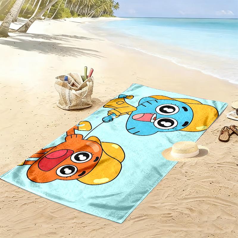 The Amazing World of Gumball2 Print Beach Towel, Large Soft Quick Dry Towel for Beach Camping Swimming