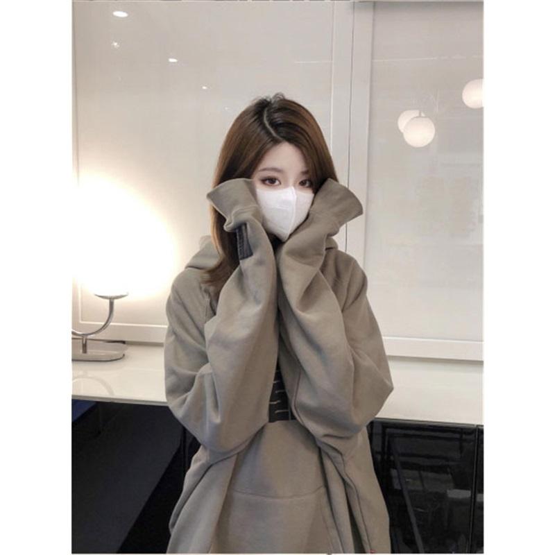 Women's Autumn And Winter Trendy Retro Loose Fleece Hoodie