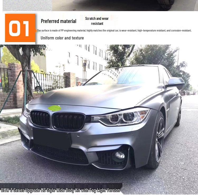 BMW 3 Series (2013-2019) M3 Conversion Kit: Front/Rear Bumpers, Side Bumpers, Hood & Fenders (F30/F35).