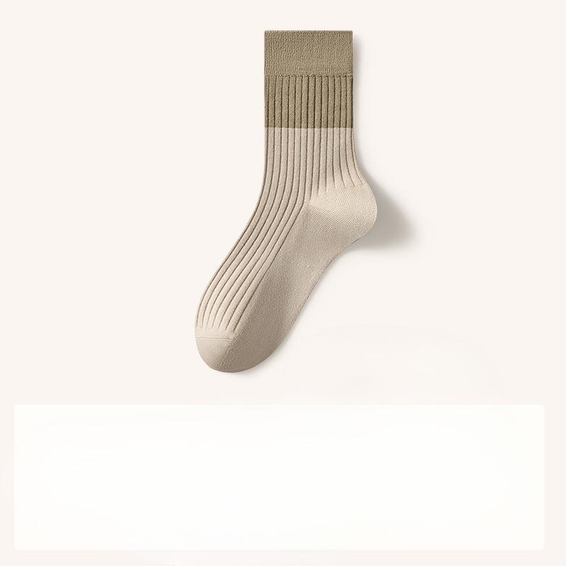 Wool Socks for Men's Autumn and Winter Warmth Mid-calf Socks, Antibacterial and Deodorizing Cashmere