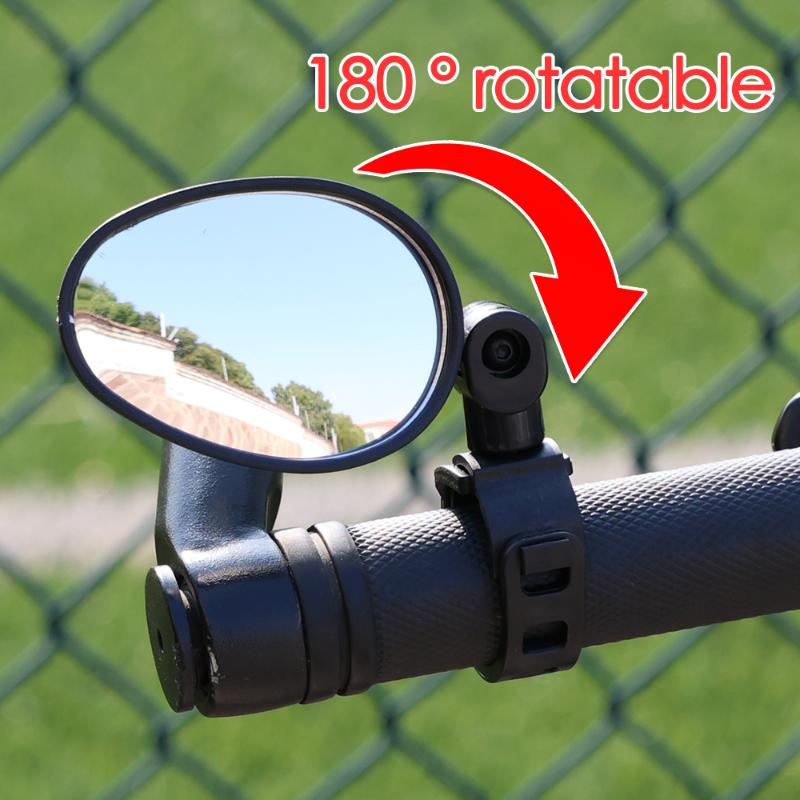 2/1pcs Bicycle Rearview Mirror Adjustable Rotate Auxiliary Handlebar Mount Wide-Angle Convex Cycling Rear View Mirrors Accesso