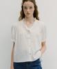 Beullaengkeu03 Linen Pin-Tuck Blouse (Off White)