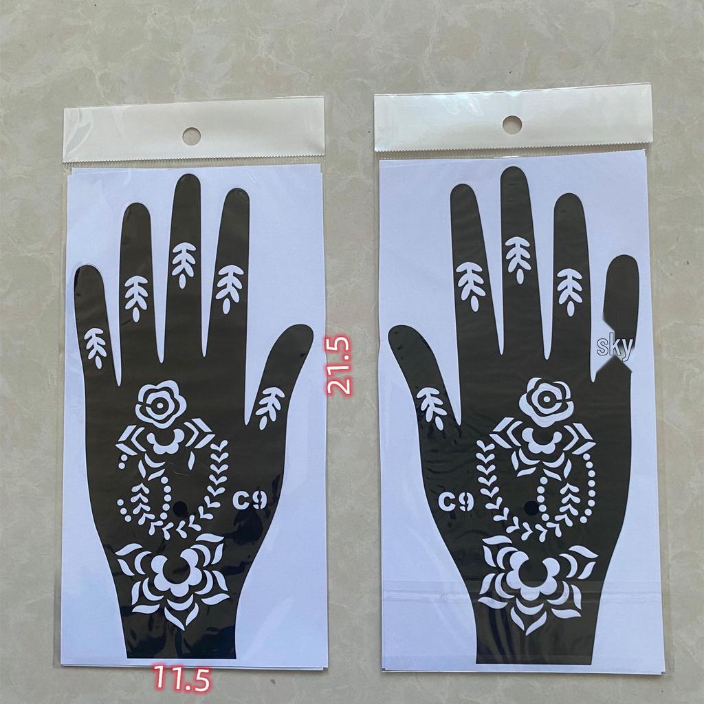 Dark Hand Tattoo Stickers: Original, Beautiful Hand-Shaped Temporary Tattoo Templates