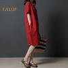 Lady Summer Dress O Neck Short Sleeves Pure Color Loose Side Pockets Knee Length Pullover Casual Commute Midi Dress