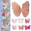 Big Size 3D Butterfly Decoration 50cm Large Hollow Design Gauze Butterfly Romantic Style Three Dimensional Artificial Butterfly