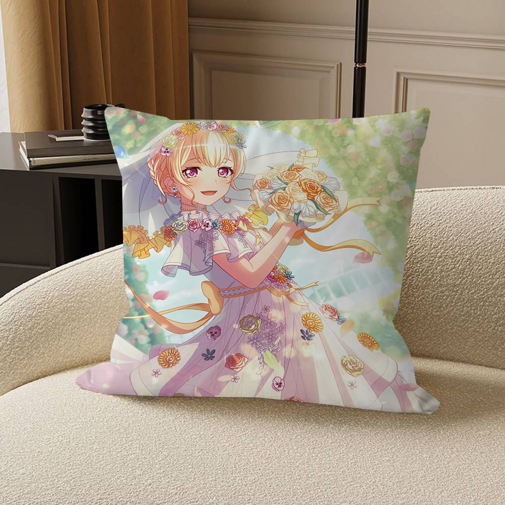 

Shirasagi Chisato Pillow Cover for Bedroom Room and Living Room Sofa Decorative Cushion Cover 12x12Inch