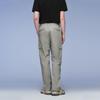 HLA Black Whale Men's Casual Elastic Waist Straight-Leg Cargo Pants