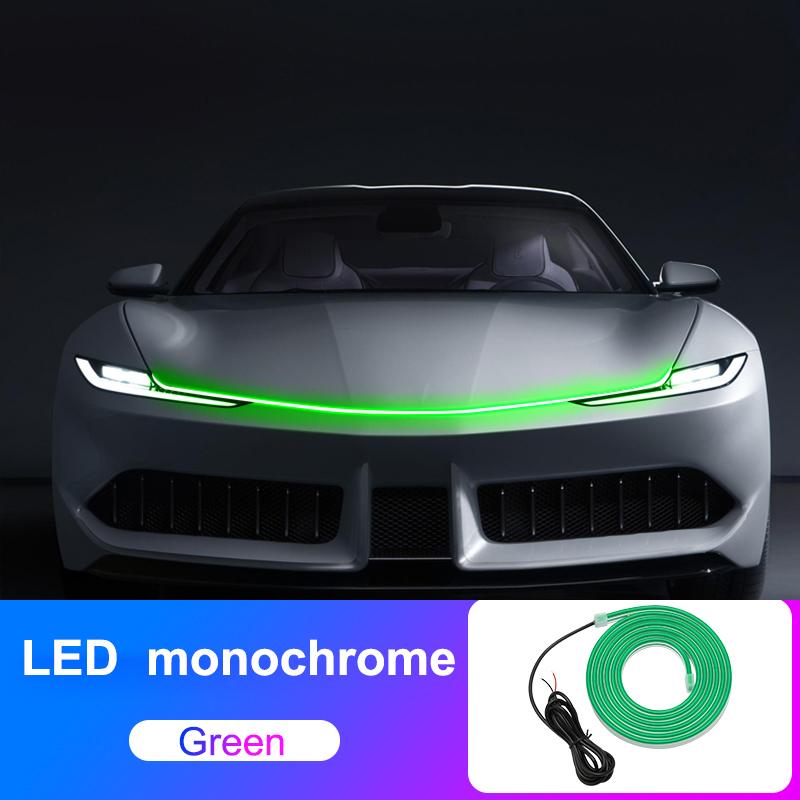 LED Daytime Running Light Universal Car Front Hood Decorative Lights DRL With Start Scan Dynamic Stream Auto Headlight Strip