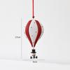 Iron Hot Air Balloon Ornament Red Green White Hanging Loop Christmas Balloon Pendant Lightweight Durable Santa Claus Pendant