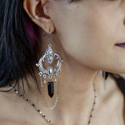 Punk Goth Style Sword Drop Dangle Earrings For Women  Trend Hip Hop Rock Party Jewelry Y2K Accessories
