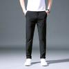 Stretch Trousers for Men: Ice-Silk Breathable Casual Trousers New Style Trendy Summer Slim-Fit Straight-Leg Lightweight Design
