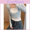 T Shirt With V Neck And Embroidery For Spring Casual Wear Women